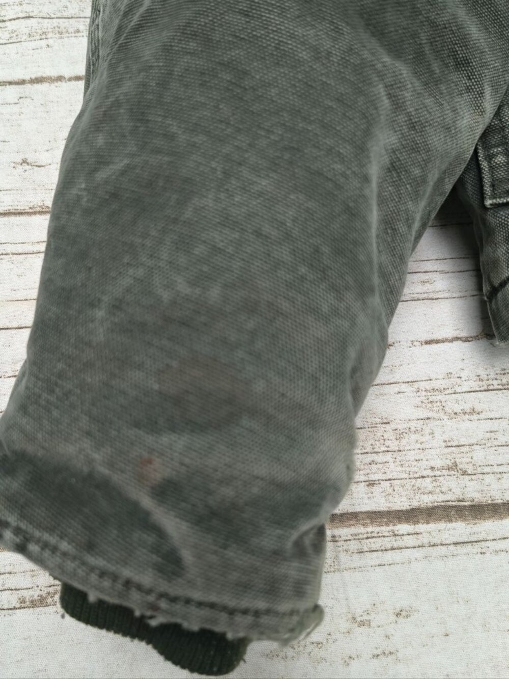 Vintage Carhartt J22 Mos Green Canvas Jacked Sunfaded Distressed Medium - Picture 8 of 13